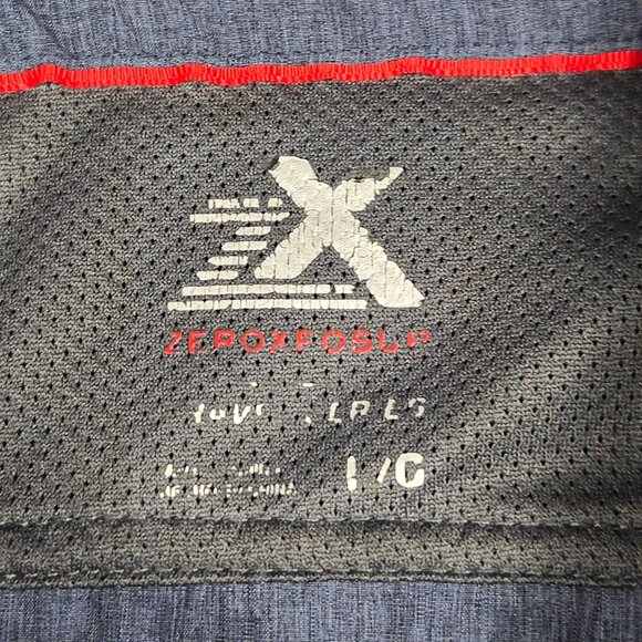 ZeroXposur Men’s L Vented Travel Shirt Heather Navy Outdoor UPF Button Front - Picture 6 of 8